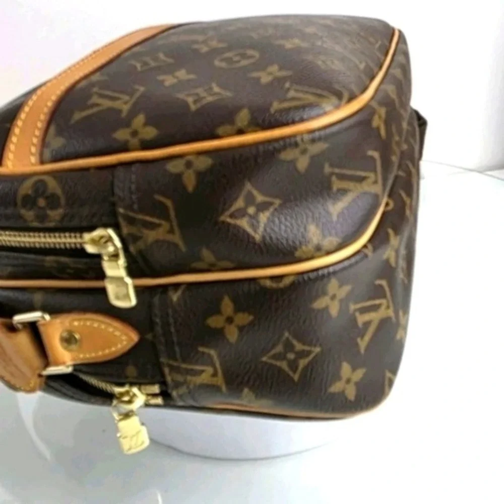 Louis Vuitton Reporter PM Monogram Shoulder Crossbody Messenger Bag Brown